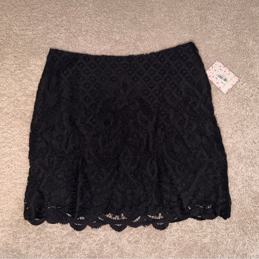 Free People Black Lace Skirt - Picture 2 of 4